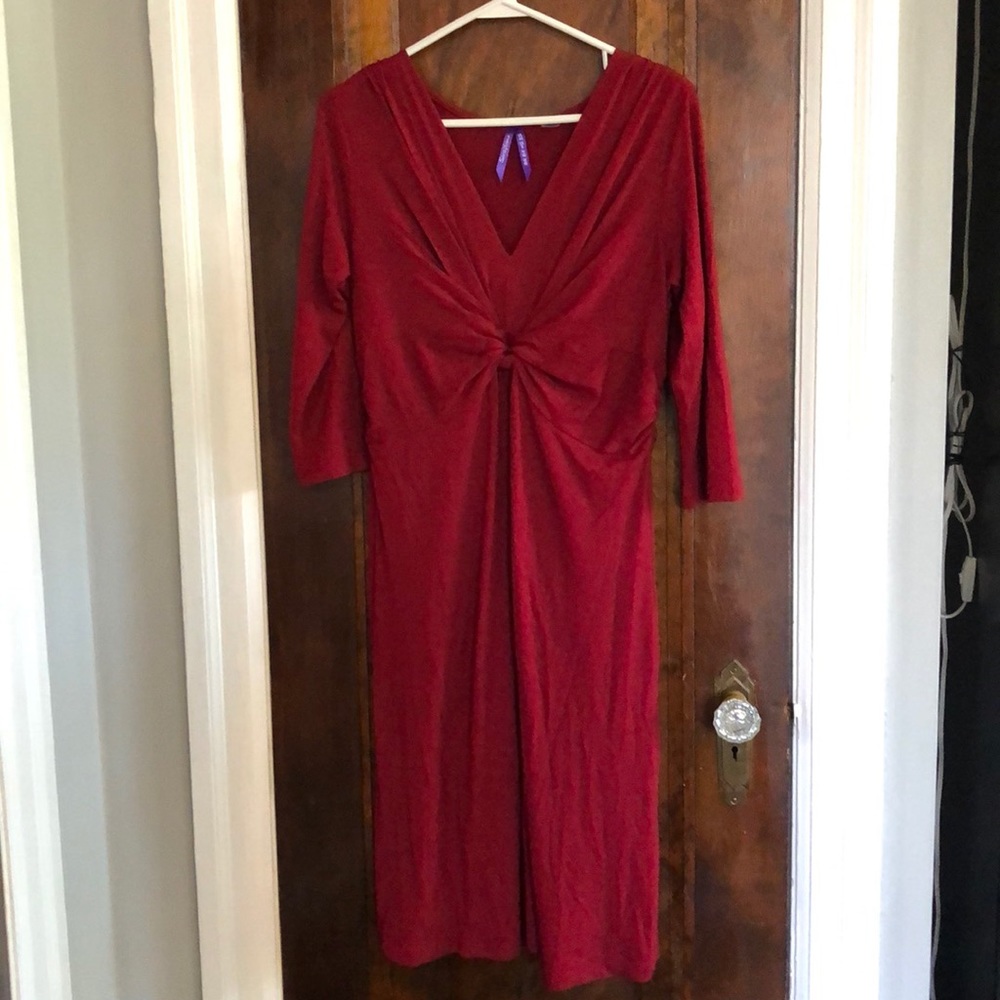 Deep red dress